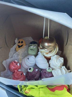 A box full of Halloween yummies