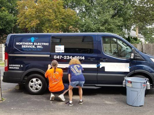 Branding New Fleets! - Installation of Reflective Electric Blue & White Lettering