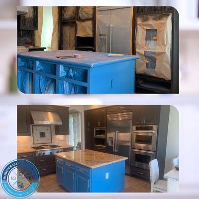 A newly painted kitchen island can be a game-changer for any kitchen. Contact us at (714) 331-7510 for a complimentary estimate today!