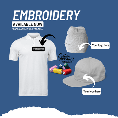 Same Day Embroidery Service Available