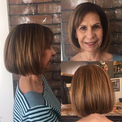 Color and cut with slight graduation