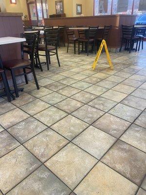 Clean dining room.