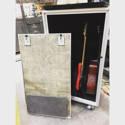 The Alcorn Guitar Safe! Slam latch doors - fits four guitars / basses!