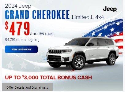 Offer valid on 05/08/2024 through 05/31/2024

$479/mo 36 mos.

Details
$4,719 due at signing
*Visit Dealer for details*