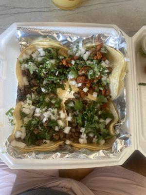 Carne Asada and Al Pastor...so yummy.