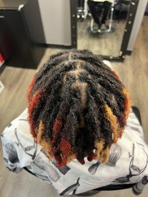 Loc Retwist & color