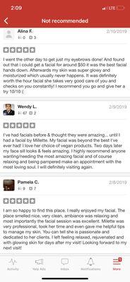 The reviews for some reason yelp doesn't show  all 5 stars