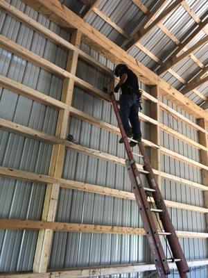 Monmouth County "Amish Build" getting their electric installed!