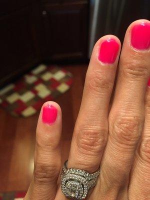 Sloppy shellac manicure