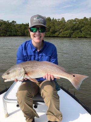 Nice Red with Captain Ren Stanley!  Serenityflyfishing.com