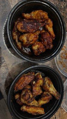 BBQ BAKED WINGS - 8PC and HONEY LEMON PEPPER BAKED WINGS - 8PC