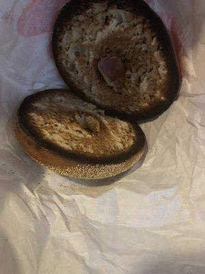 My "lightly toasted" bagel