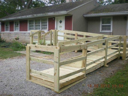 Large Ramp over Gravel Drive