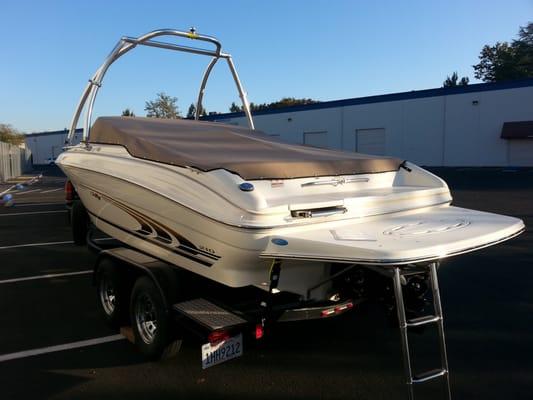 Custom swimplatform installed by Brian, owner of BT Marine