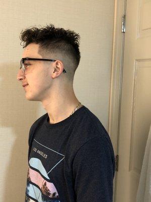 Showing off the sides and the fade!