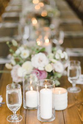 Reception table details.