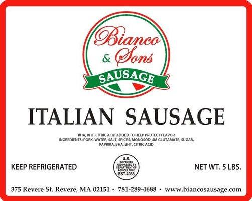 Proud Supplier of Bianco & Sons Sausage of Revere MA