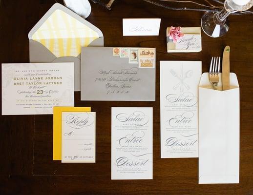 Design + Coordination by Keestone Events. Image by Mariel  and Joey. Stationery by Southern Fried Paper. Featured in Chic Vintage Brides