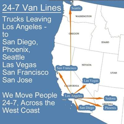 West Coast Moving Service 24-7 Van Lines