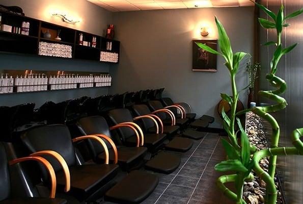 The Lather Lounge at Captiva Salon Paul Mitchell is an award winning wash house that will hold you captivated.