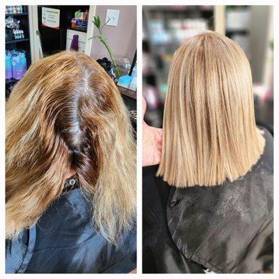 damaged hair correction