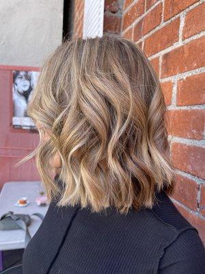 Balayage highlights combo