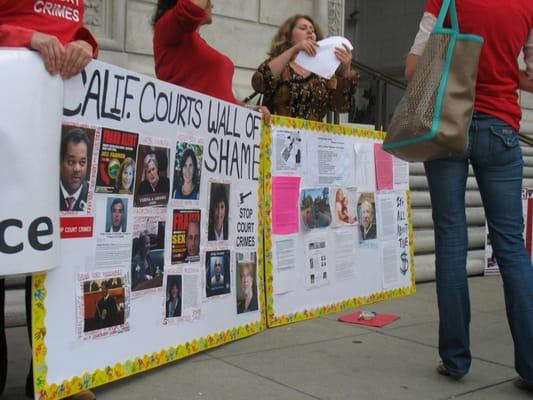 Court corruption protest targets the Judicial Council and Supreme Court Chief Justice Tani Cantil-Sakauye