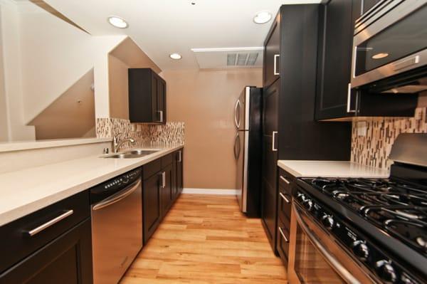 Restored Condo Kitchen after Sewage Damage.