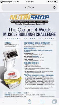 Muscle building challenge (free!)