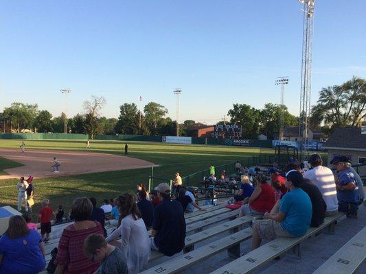 Loeb stadium first base side on a fine baseball night!