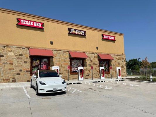 4 Supercharger stalls on the east side of the building.