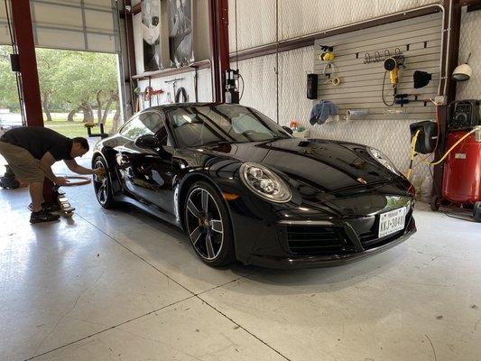 Porsche in for a Full Paint Correction and Wax