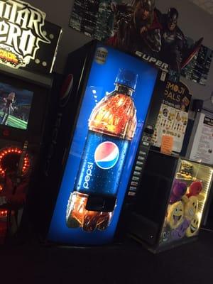 Soda machine if you're thirsty.