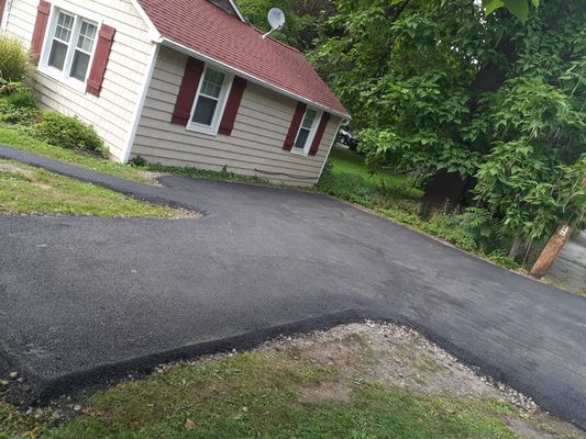 Small paved driveway