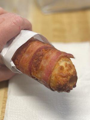 Bacon cheese dog pretzel