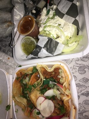 Chorizo tacos & sopes !!