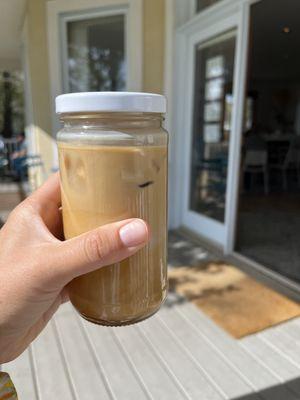 Iced oat milk latte