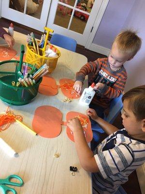 Gooey gooey! How else do you learn to use glue if you're not allowed to make a mess of it?