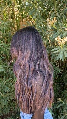 My first purple balayage done by Trisha