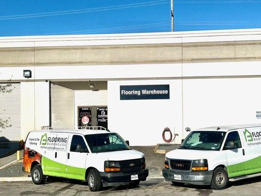 We not only have flooring in our warehouse, but we have 25yrs experience with cleaning and restoration, and all flooring installations!