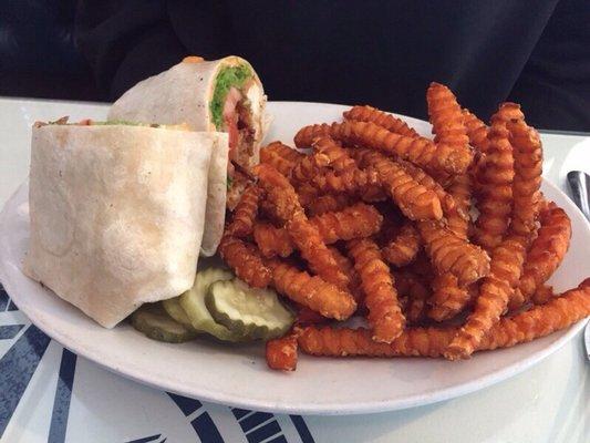 Chicken smokehouse wrap (spicy!)