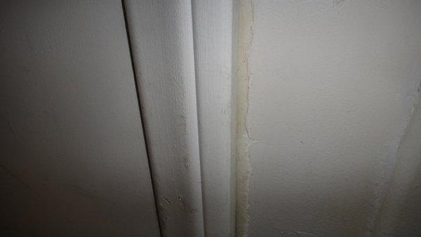 Bad wall repair job