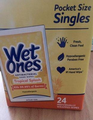 Wet Ones Tropical Splash Antibacterial Hand Wipes