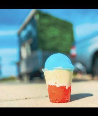 Red, white, and blue Gelati!