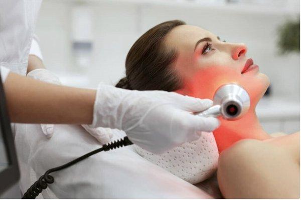 Red lights are typically promoted in LED skin treatments.  LED light acts on cells in the skin known as fibroblasts in collagen production.