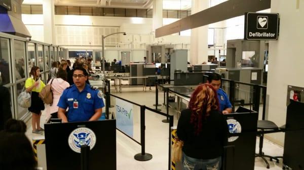 Precheck line is longer than regular.