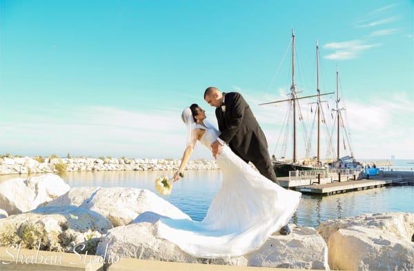 Reem and shareef on their wedding day