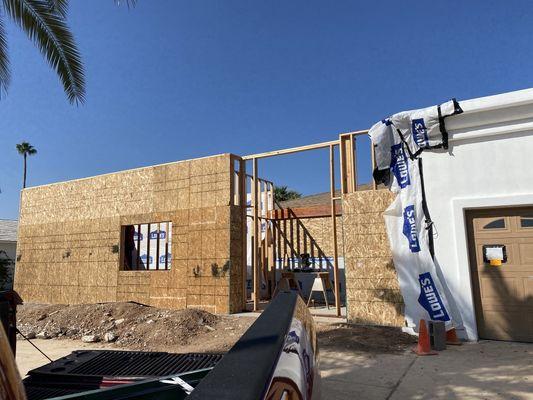 Remodeling Framing and hanging plywood