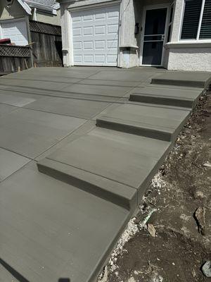 Driveway extension and steps