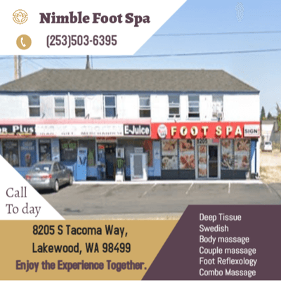 Nimble Foot Spa 8205 S Tacoma Way, Lakewood, WA 98499